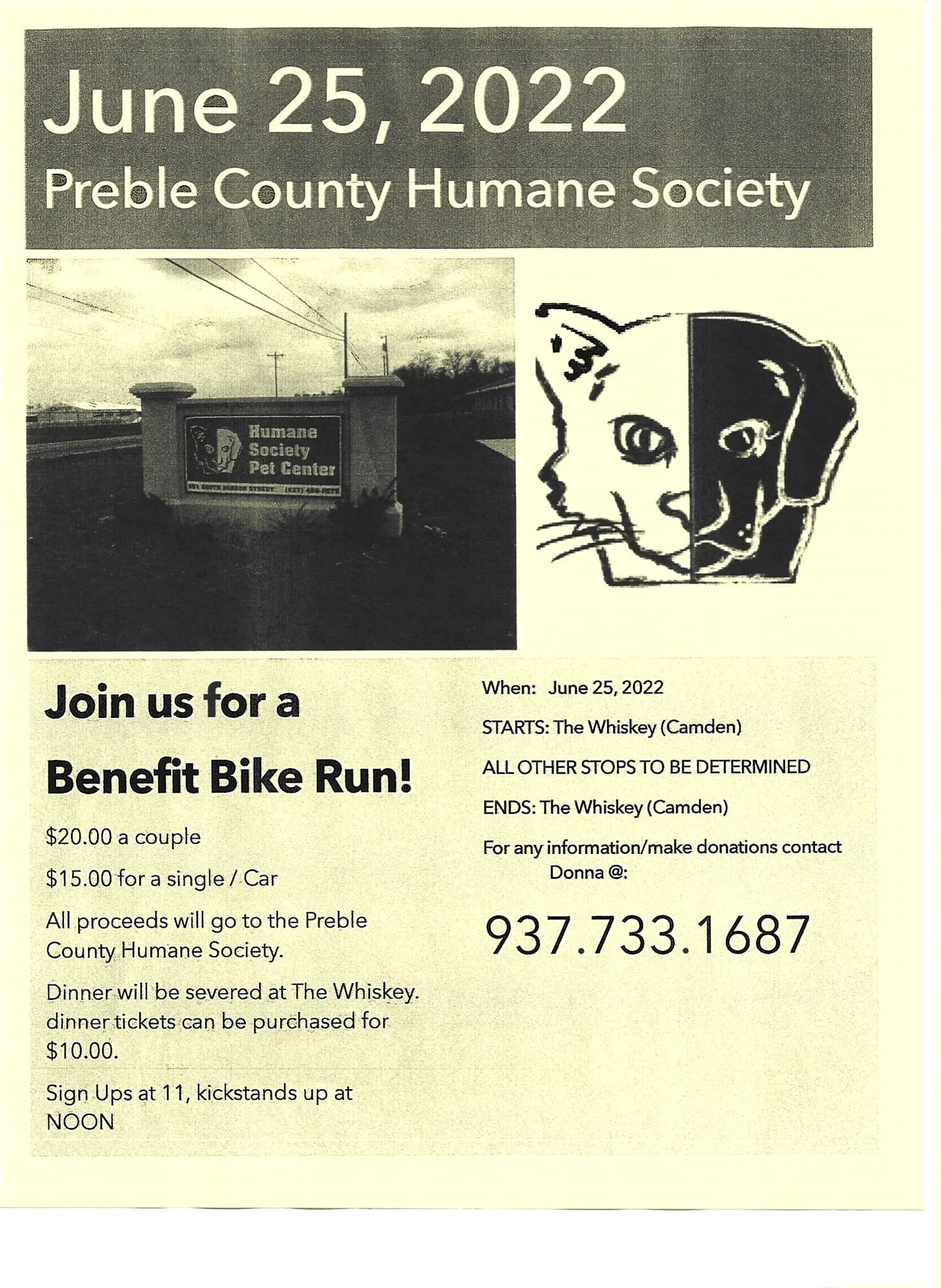 Benefit Bike Ride for Humane Society @ The Whiskey